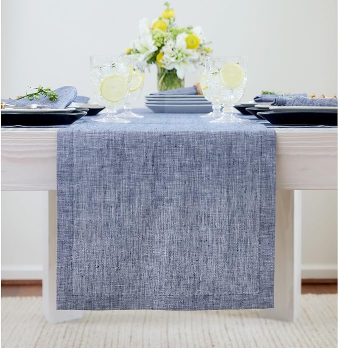 Solino Home Linen Small Table Runner 48 Inches - Image 2