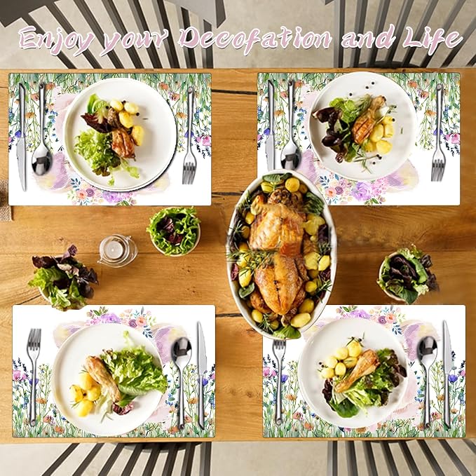 Flower Pig Placemats Set of 4 - Image 6