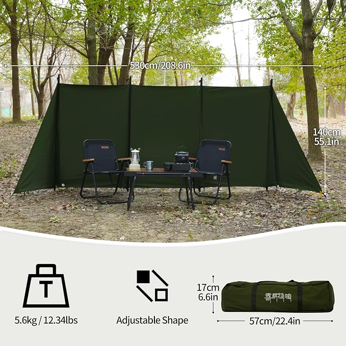 Himalaya Camping Windbreaks Privacy Fence Stove Windshield Shelter Wind Screen - Image 2