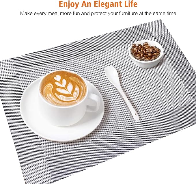 Placemats Set of 6, Heat and Stain Resistant Indoor/Outdoor Place mats - Image 5