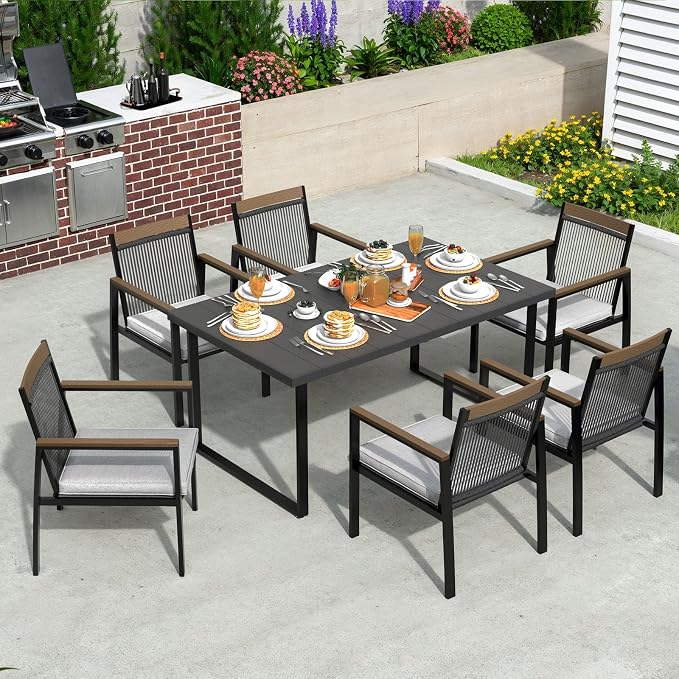 Set of 2 Outdoor Dining Chairs – Ergnomic Patio Seating - Image 4