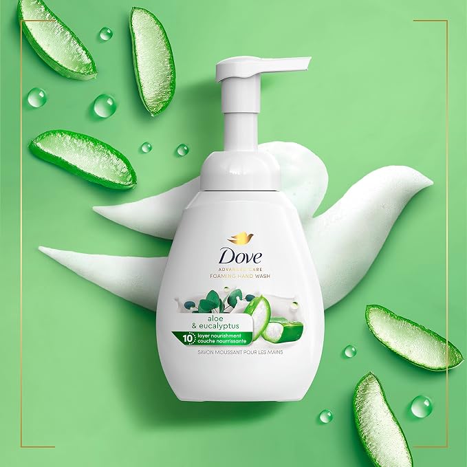 Dove Foaming Hand Wash 4 Count Aloe & Eucalyptus Protects Skin from Dryness - Image 7