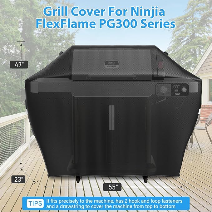 Utheer Grill Cover for Ninja FlexFlame PG300/PG301 – 55" L x 23" W x 47" H BBQ - Image 2