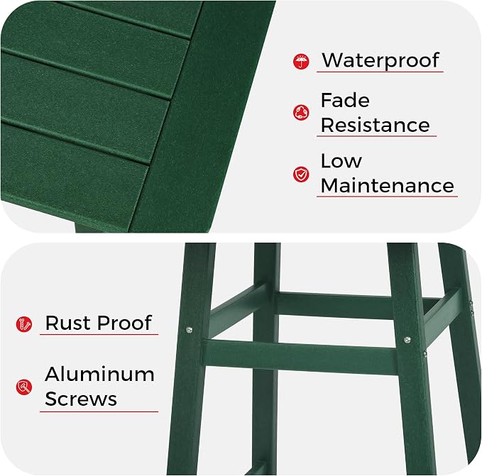 Costaelm Outdoor Bar Table, Patio Bistro Dining Pub Table - Image 6