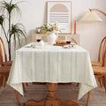 Chassic 60 x 84 inches Farmhouse Style Linen tablecloths, Wrinkle Resistant by Chassic