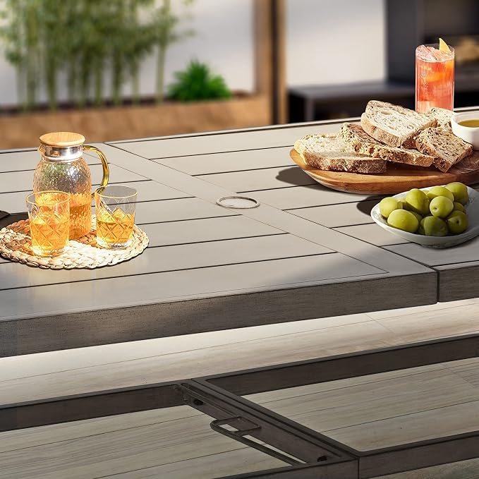 HAPPATIO Aluminum 9 Piece Patio Dining Set - Image 5