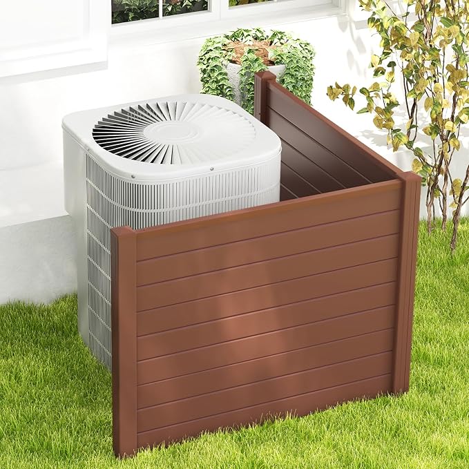 Giantex 2 Panels Air Conditioner Fence, Decorative Trash Can Enclosure by Giantex