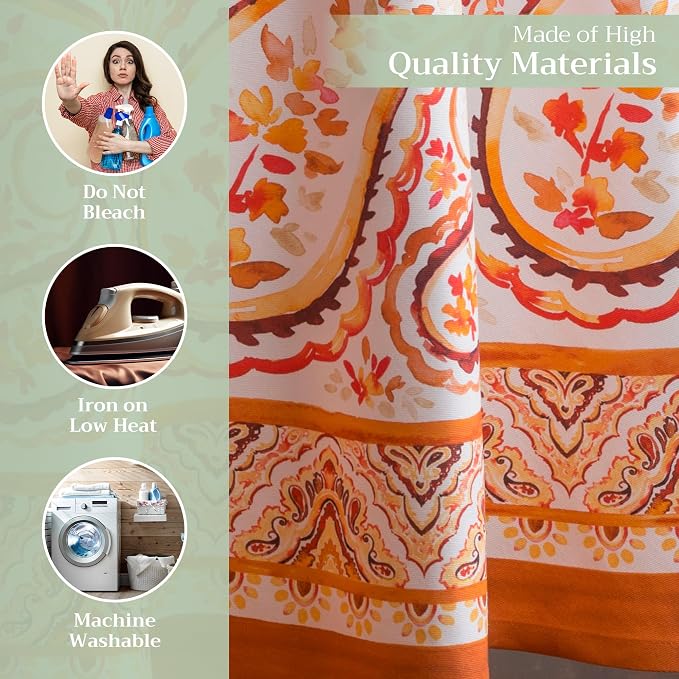 Maison d' Hermine Table Cloth Round Table 100% Cotton 69 Inches Fall Tablecloth - Image 3