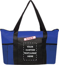 DISCOUNT PROMOS 10 Zippered Non-Woven Tote Bags Set by DISCOUNTPROMOS