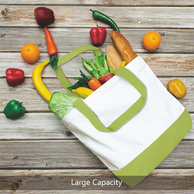 TOPDesign 1-Pack Super Strong Large 12oz Cotton Canvas Tote Bag, Reusable - Image 5