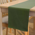 Encasa XO Table Runner 13"x72" Long | Cotton Canvas Fabric | Leaf Green Solid by EncasaXO