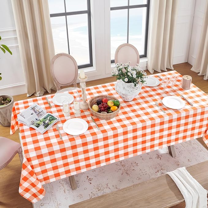Softalker Gingham Checkered Tablecloth Rectangle - Image 2