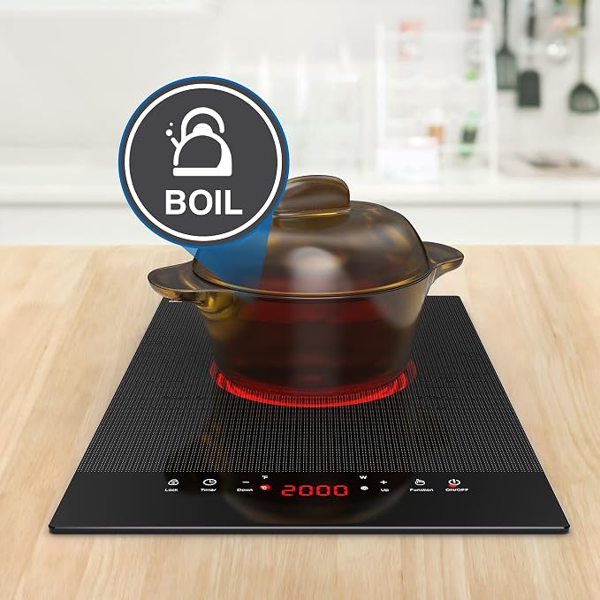 VBGK Electric Cooktop, 110V Electric Stove Top, Single Burner Electric Cooktop - Image 8