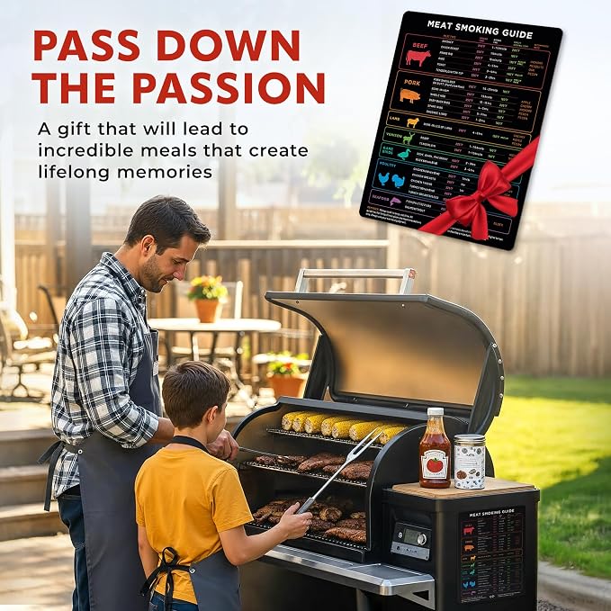 X-Large Meat Temperature Magnet & BBQ Smoker Guide - Image 6