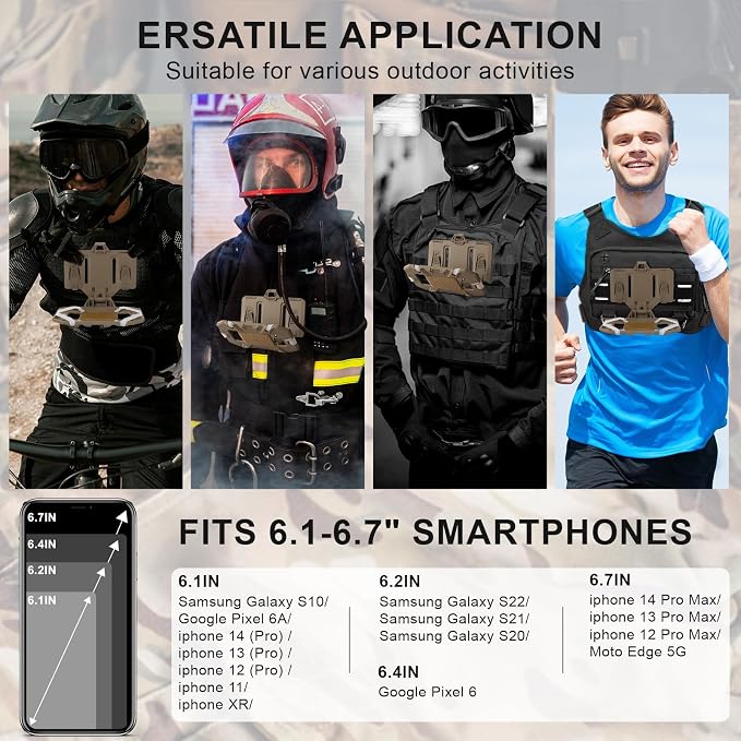 Plate Carrier Accessories Tactical Gear Molle Vest Phone Chest Mount Holder - Image 7