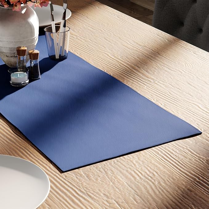 Encasa XO Table Runner 13"x36" Long | Cotton Canvas Fabric | Cobalt Solid Color by EncasaXO