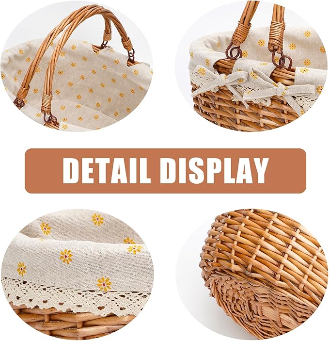 G GOOD GAIN Wicker Picnic Basket - Image 2
