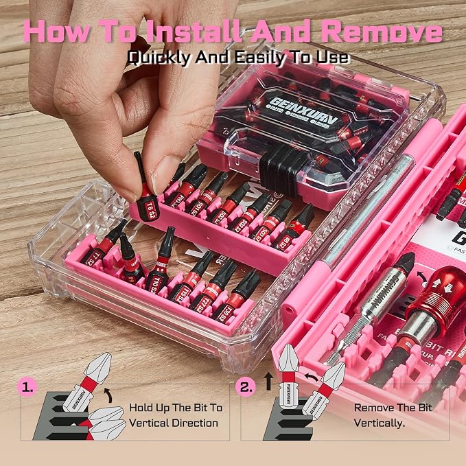 56Pieces Impact Screwdriver Bits Set, Magnetic S2 Steel - Image 4