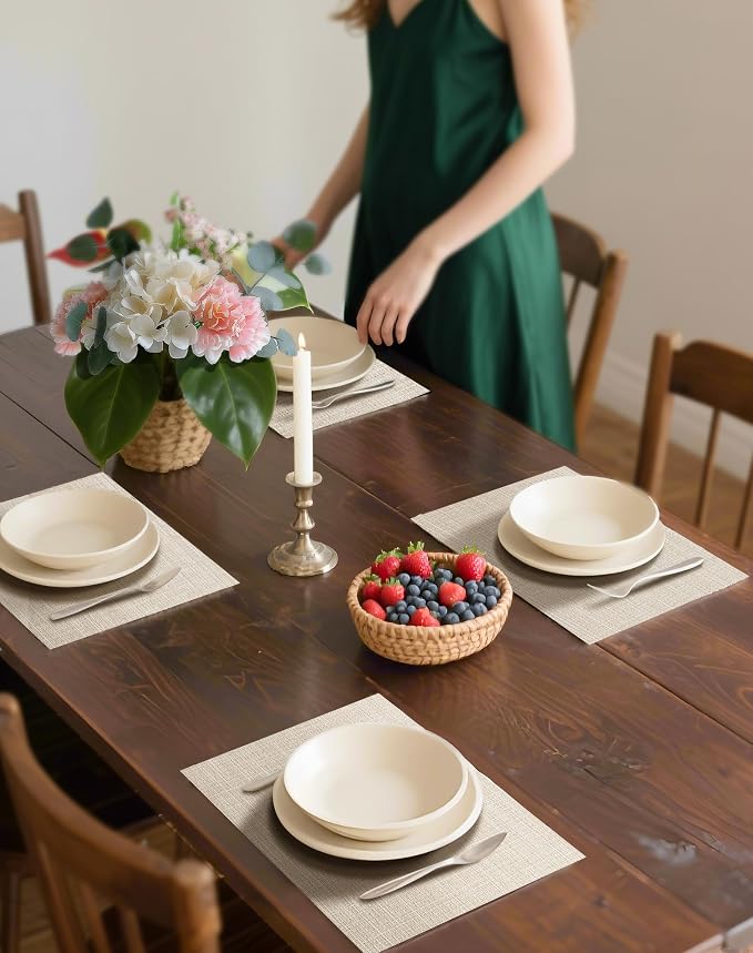 Leetaltree Beige Placemats Set of 6 - Image 3