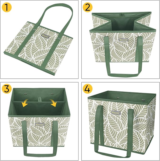 BALEINE 3Pk Reusable Grocery Bags, Foldable Shopping Bags - Image 7