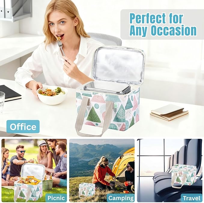 VENO 2 Pack Christmas Insulated Lunch Bag, Heavy Duty Insulated Grocery Bags - Image 6