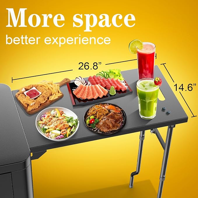 Outdoor Grill Table Cart 57"x24"x35", Outdoor Kitchen Island - Image 2