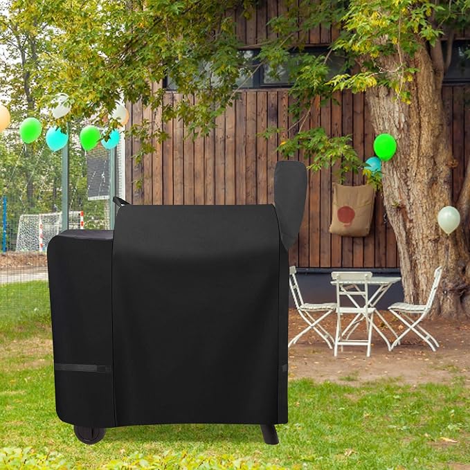 Outdoor 600D Heavy Duty Waterproof Pellet Grill Cover - Image 7