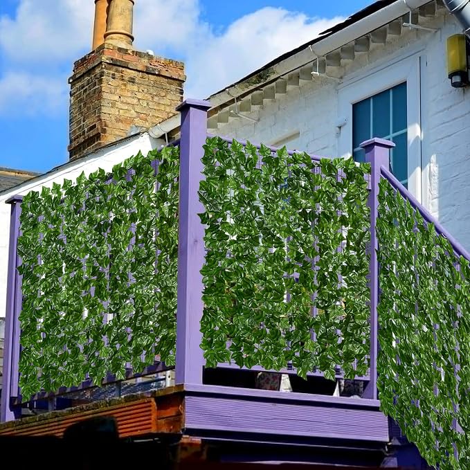 DearHouse Artificial Ivy Privacy Fence, 118x69in Artificial Hedges Fence and - Image 7