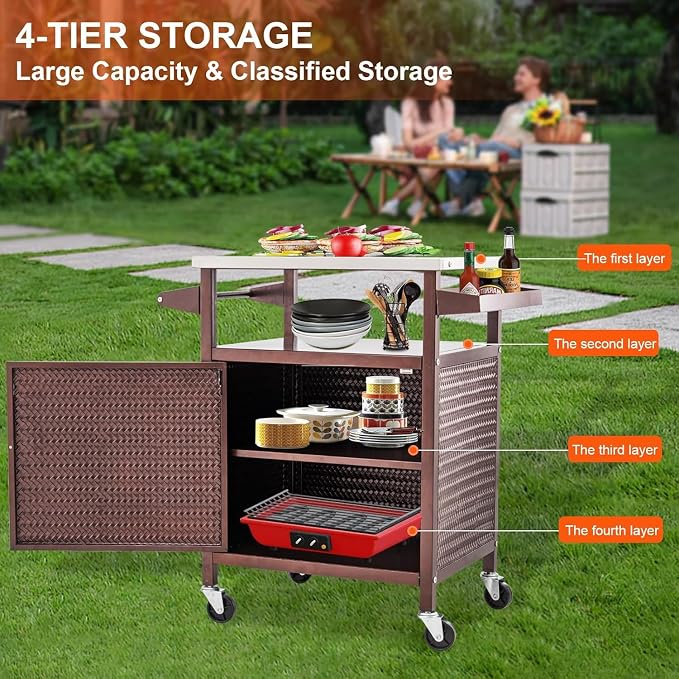 Outdoor Pizza Oven Table, Outdoor Table - Image 6