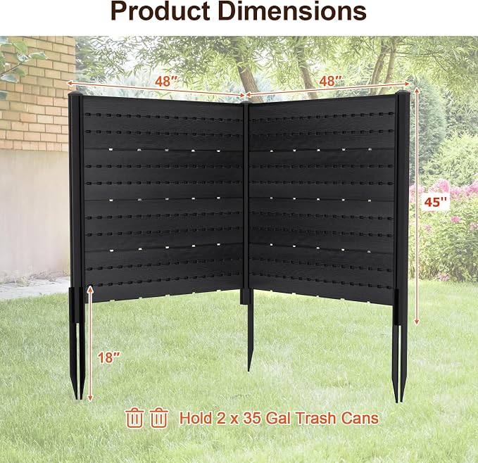 Giantex 2 Panels Air Conditioner Fence - Image 7