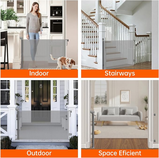 Retractable Safety gate, Child/pet/Dog/cat Temporary Door, Baby Safety - Image 5
