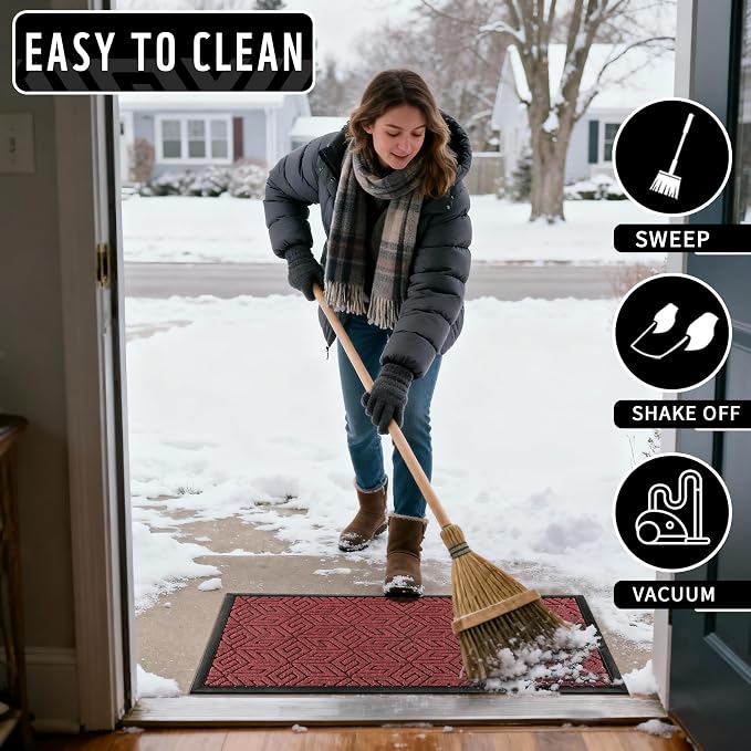 Yimobra Doormat Outdoor Entrance 29.5x17, All-Weather Waterproof Outdoor Mats - Image 5