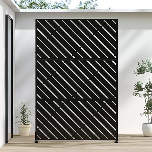Casaphoria 72" H x 47" W Metal Outdoor Privacy Screen, Freestanding Decorative by Casaphoria
