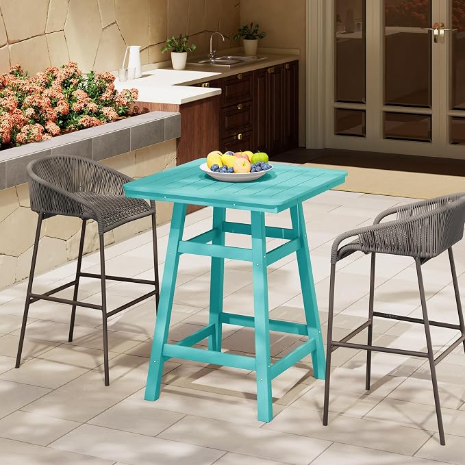 Costaelm Outdoor Bar Table, Patio Bistro Dining Pub Table - Image 2