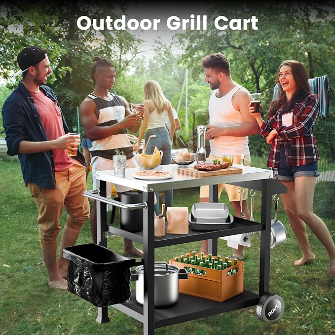 NUUK 3-Shelf Grill Cart for Outdoor - Image 2