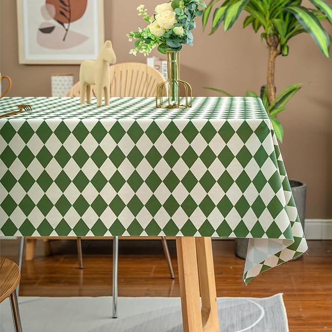 Square Table Cloth, 100% Waterproof Tablecloth Oil Proof Spill Proof Vinyl by Unknown
