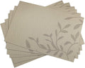 Gugrida Place Mats PVC Set of 6, Table Placemats Set of 6 PVC Washable Woven by Unknown