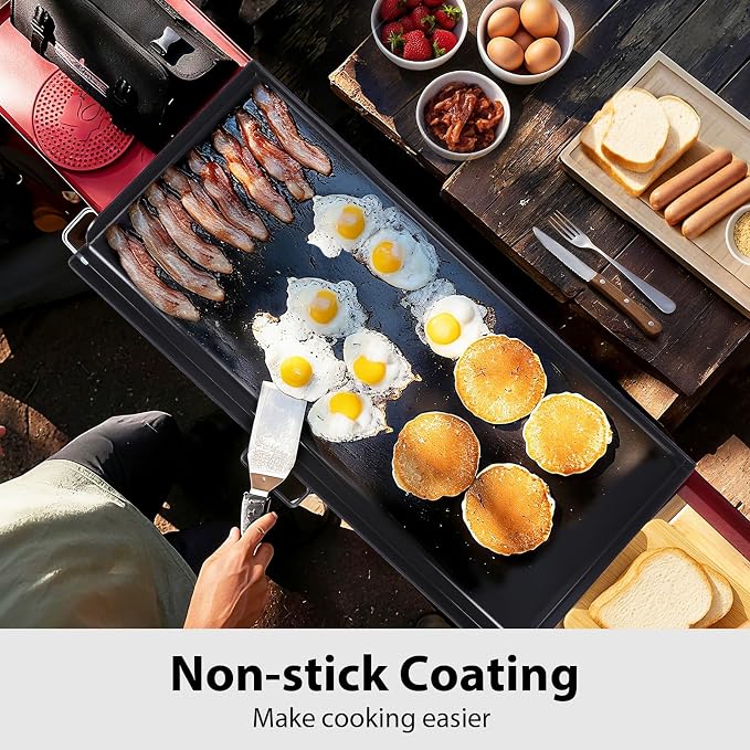 Utheer 37" x 17" Ceramic Nonstick Cast Iron Griddle - Image 4