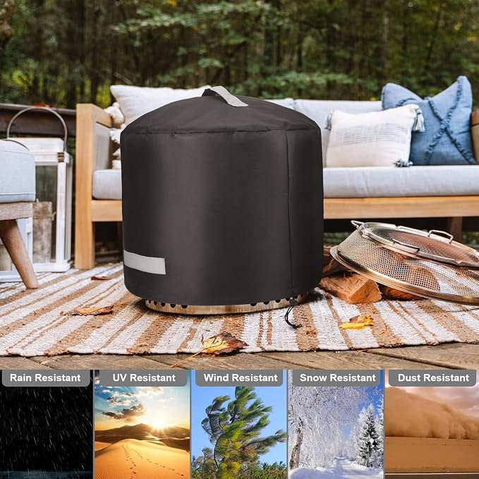 Fire Pit Cover for Solo Stove Bonfire 2.0 Cover 19.5 & 20 Inch, 600D Polyester - Image 4