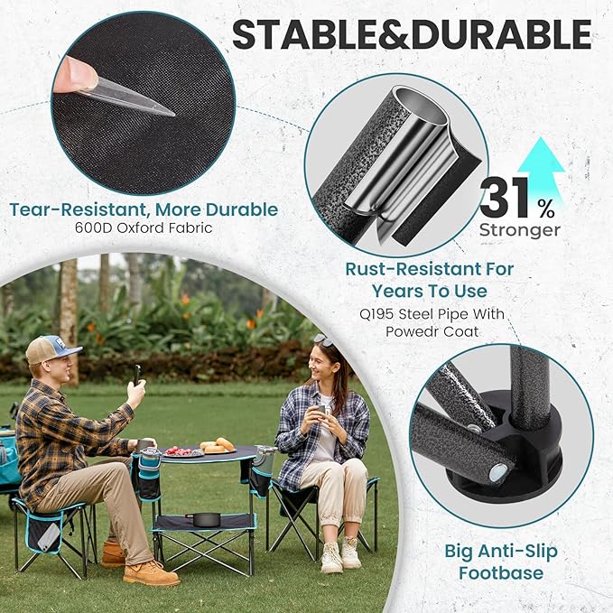 FUNDANGO Folding Tripod Stool, Lightweight Portable Fishing Chair - Image 6