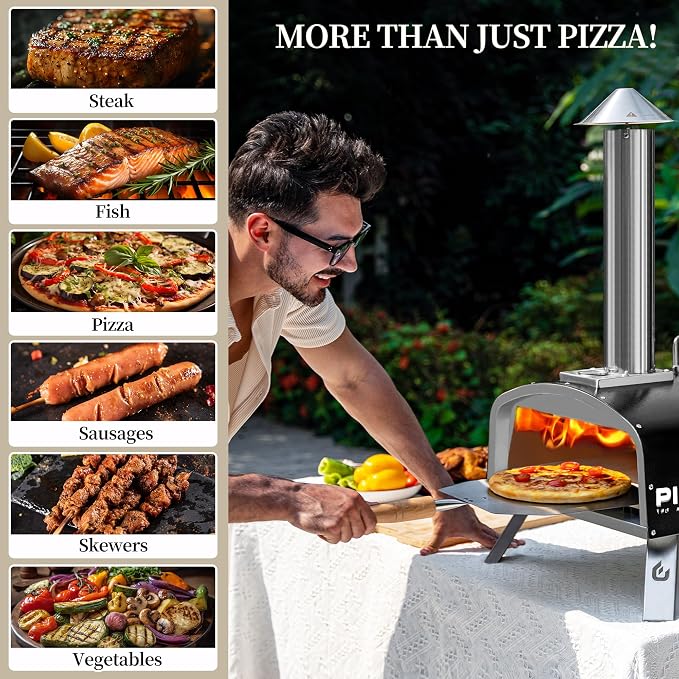 PIZZELLO Propane Pizza Oven Wood Fired Outdoor Foldable Pizza Ovens - Image 5