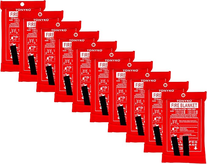 TONYKO Emergency Fire Blankets, Flame Retardant Protection and Heat Insulation by TONYKO