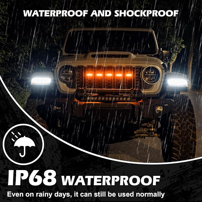 Maiker Amber LED Grille Lights Compatible - Image 4