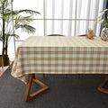 Gingham Table Cloth for Rectangle Tables Yellow Checkered Plaid Tablecloth by Yofori