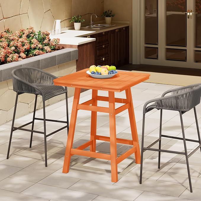 Costaelm Outdoor Bar Table, Patio Bistro Dining Pub Table - Image 2