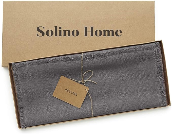Solino Home Fringe Linen Table Runner 36 Inches - Image 5