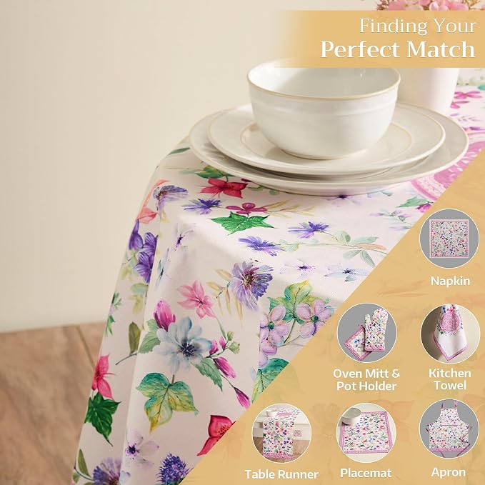 Maison d' Hermine Table Cloth Round Table 100% Cotton 63 Inches Tablecloth - Image 5