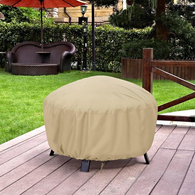 SunPatio Fire Pit Cover, Heavy Duty Waterproof Round Patio Fire Table Bowl Cover - Image 7