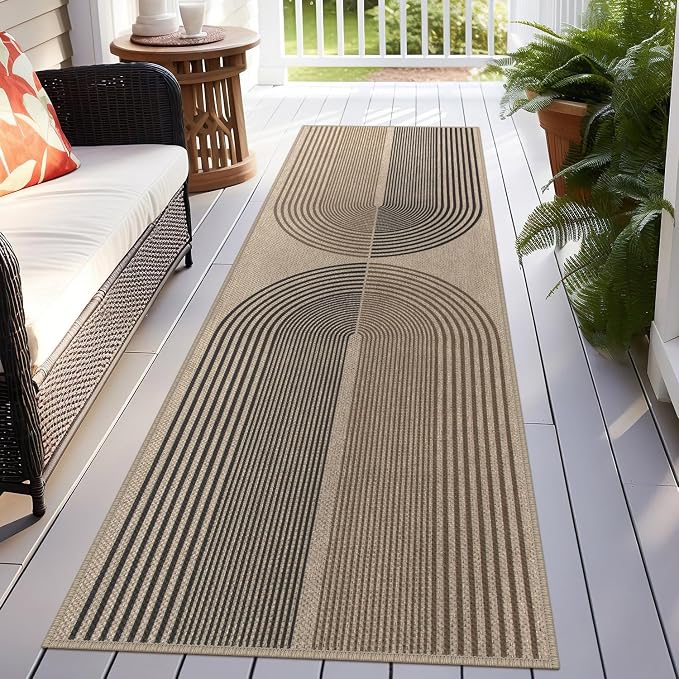 Easy Jute Rainbow Runner Rug, 2.6x8 Washable Rugs Runner - Image 7