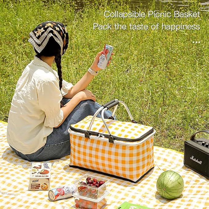 Insulated Picnic Basket Cooler Bag - Image 3
